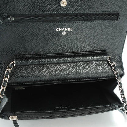 Chanel Caviar Quilted Wallet On Chain WOC Black 5 of 8