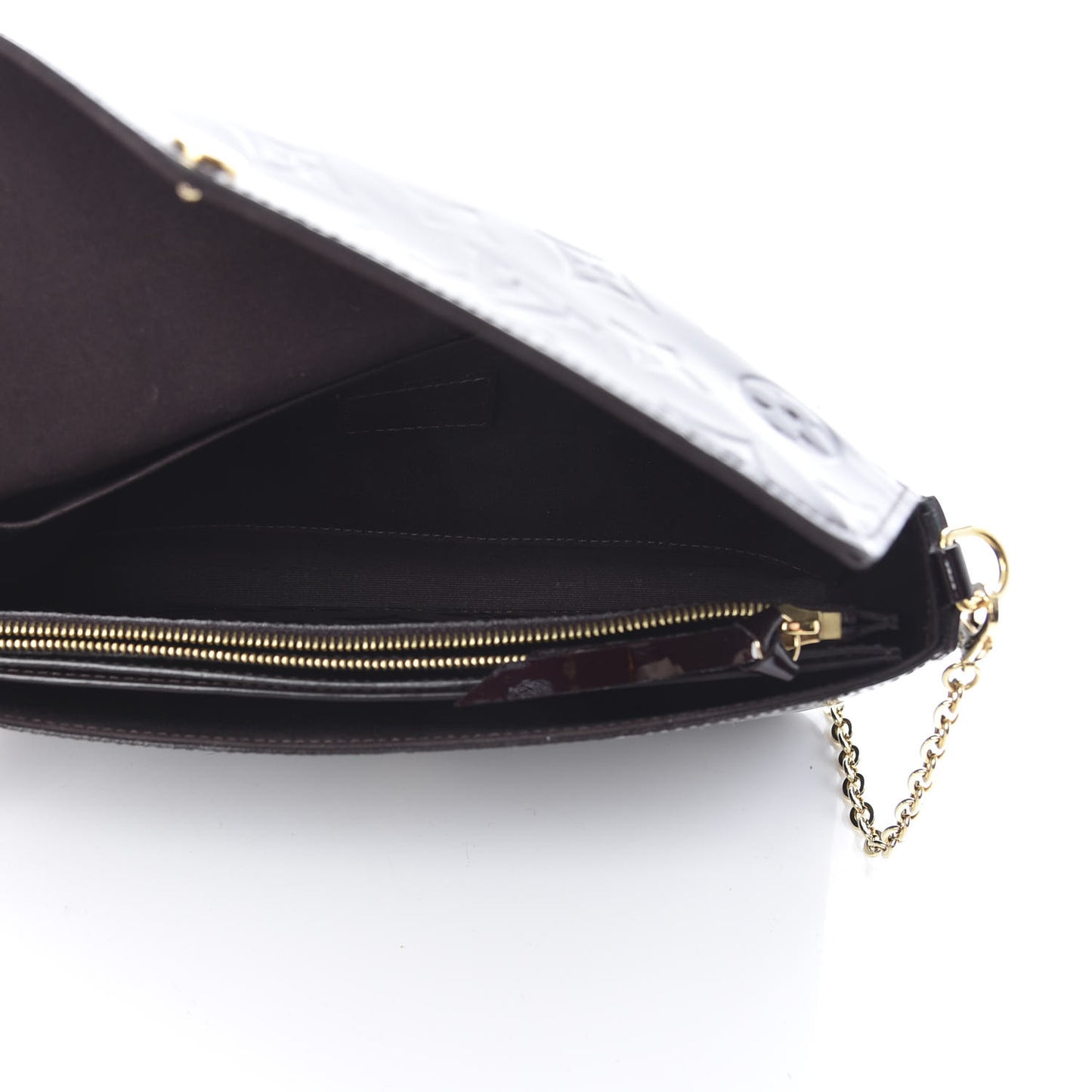 Vernis Pochette Felicie Chain Wallet Amarante