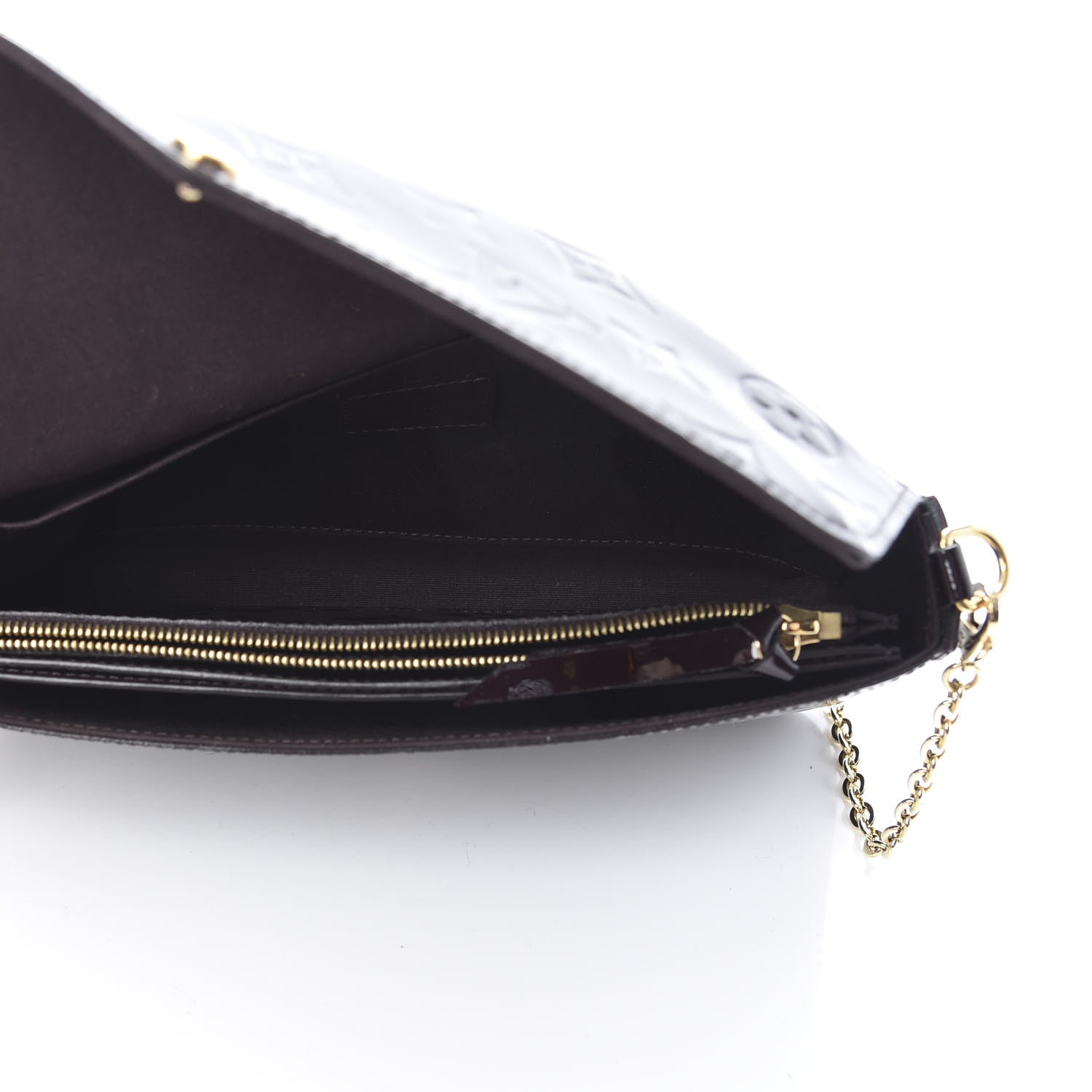 Louis Vuitton Vernis Pochette Felicie Chain Wallet Amarante 6 of 14