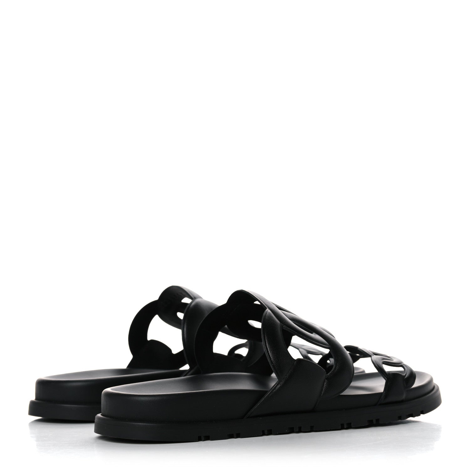 Hermes Nappa Womens Extra Sandals 38.5 Black 4 of 9