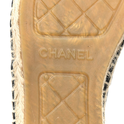 Chanel Lambskin CC Espadrilles 37 Black 6 of 7