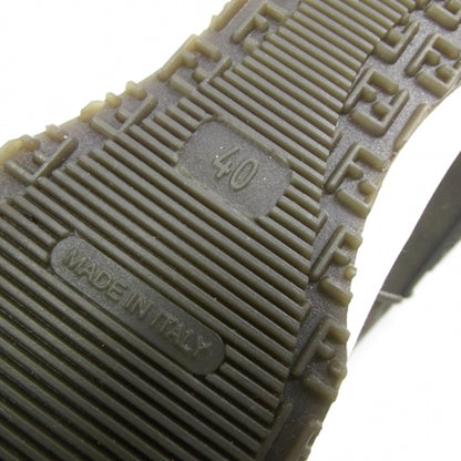 Fendi Metallic Canvas Vitello Zucchino Sneakers 40 Taupe 6 of 9