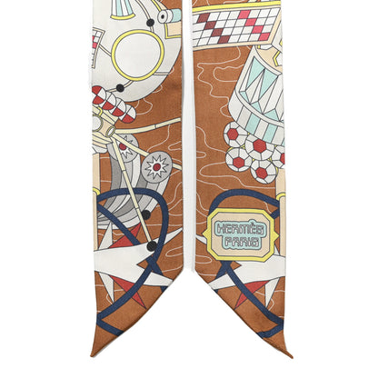 Hermes Silk Odyssey Twilly Noisette Aqua Multicolor 2 of 4