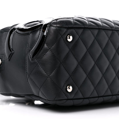 Chanel Calfskin Quilted Large Cambon Bowler Black 8 of 13