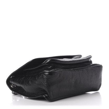 Saint Laurent Crinkled Calfskin Matelasse Monogram Medium Niki Chain Satchel Black 4 of 10