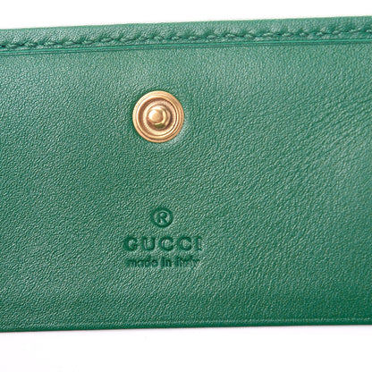 Gucci Calfskin Matelasse GG Marmont Card Case Wallet Emerald 7 of 9