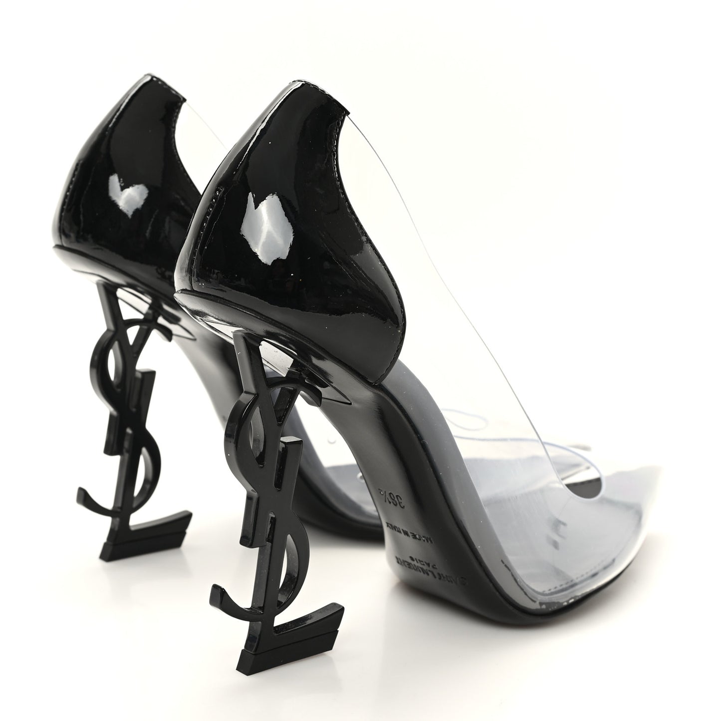 Patent Calfskin PVC Opyum 110 Pump 36.5 Black Transparent