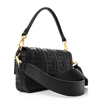 Fendi Nappa FF 1974 Embossed Baguette Black 3 of 10
