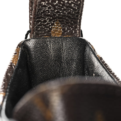 Louis Vuitton Suede Calfskin Crocodile Embossed Patent Monogram Laureate Platform Desert Boots 38 Black 10 of 10