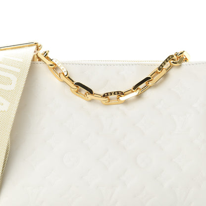 Louis Vuitton Lambskin Embossed Monogram Coussin PM Beige Cream 8 of 11