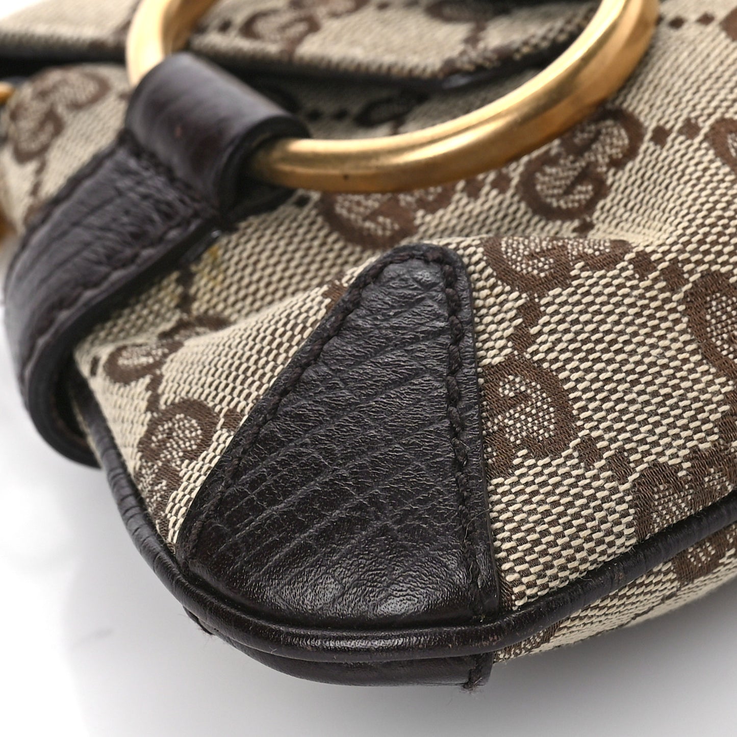 Monogram Horsebit Clutch Dark Brown