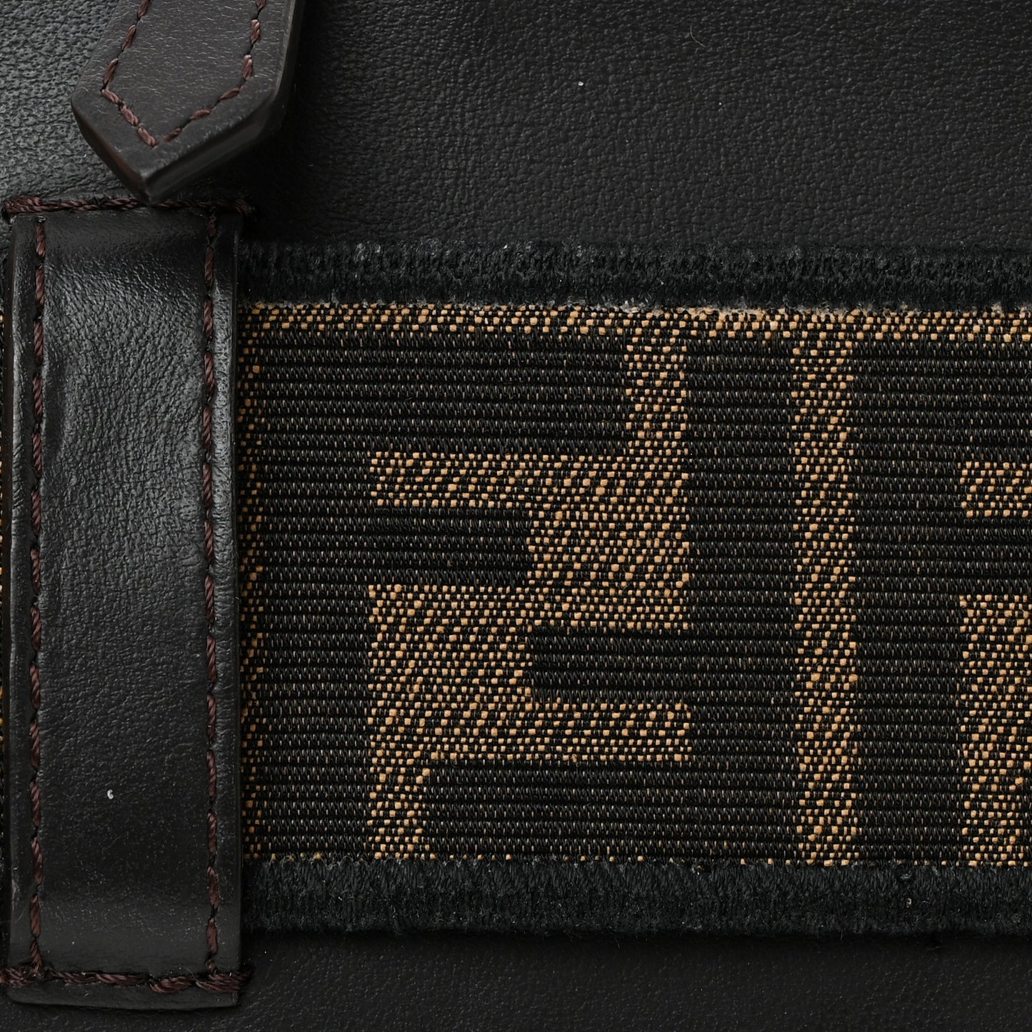 Fabric Jacquard FF 1974 Cell Pocket Strap You Tobacco Moro Black
