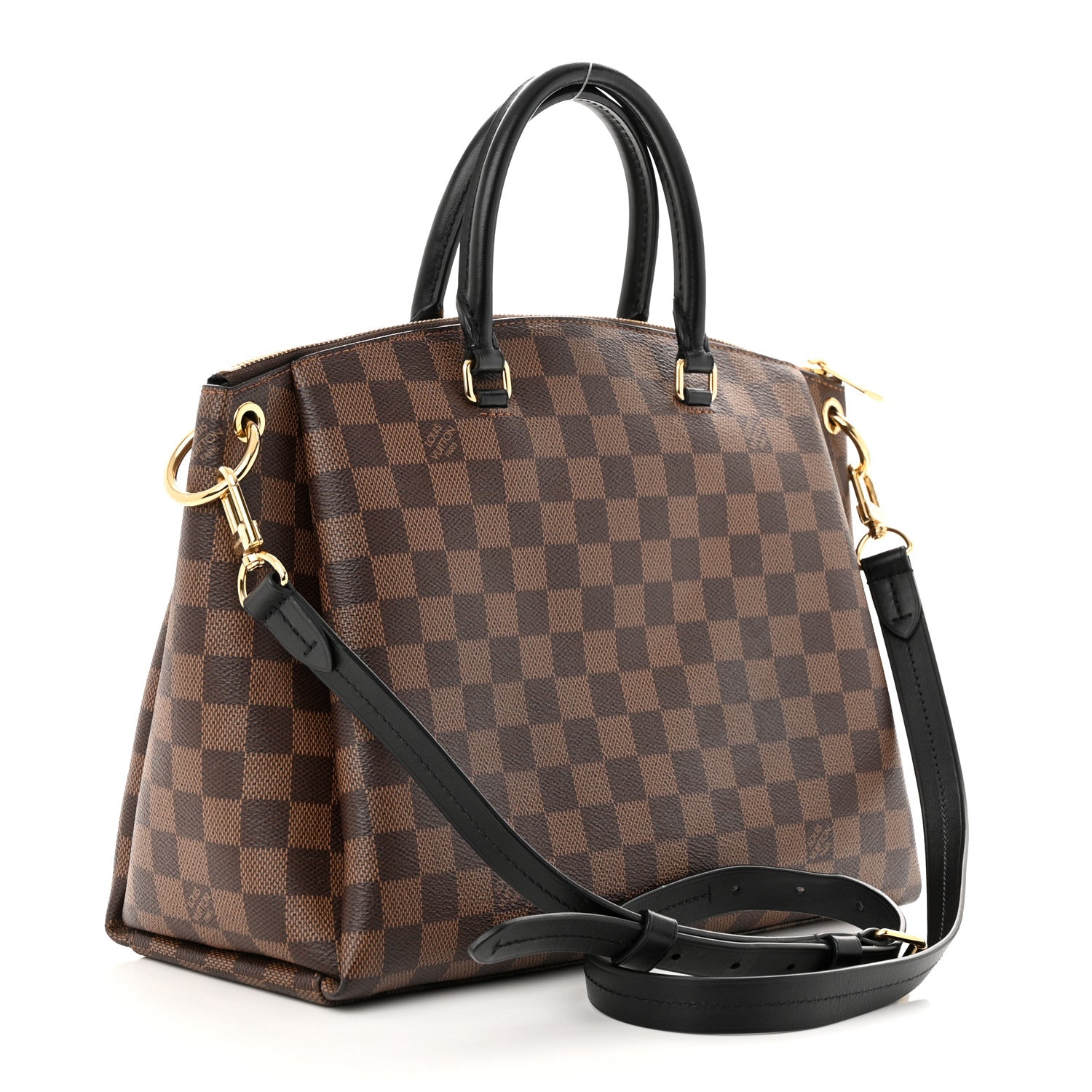 Louis Vuitton Damier Ebene Odeon Tote MM Black 3 of 10
