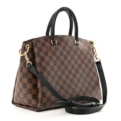 Louis Vuitton Damier Ebene Odeon Tote MM Black 3 of 10
