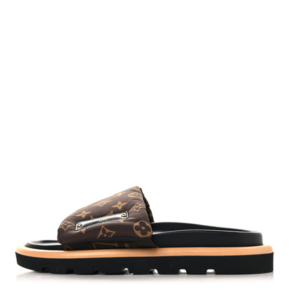 Louis Vuitton Nylon Monogram Pool Pillow Comfort Mule 39 Cacao Brown 1 of 10
