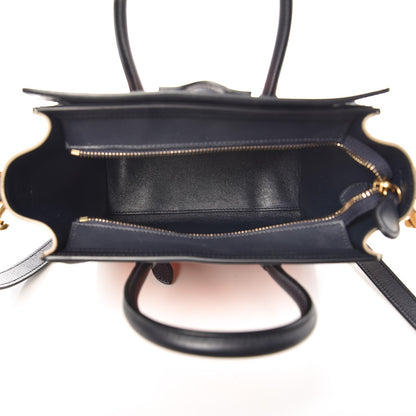 Celine Elephant Calfskin Nano Tri-Color Luggage Bright Orange 6 of 8