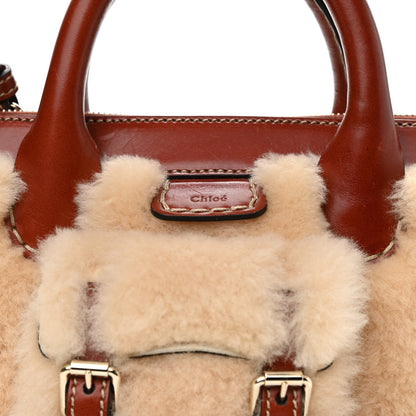 Chloe Shearling Vegetable Tanned Calfskin Mini Edith Sepia Brown 6 of 9