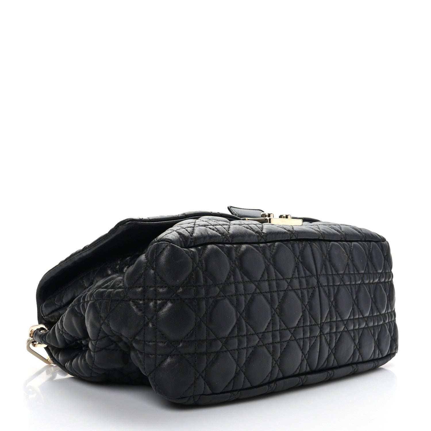Christian Dior Lambskin Cannage Large New Lock Flap Black 3 of 8