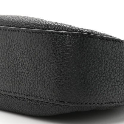 Prada Vitello Phenix Zippered Messenger Hobo Black 8 of 11