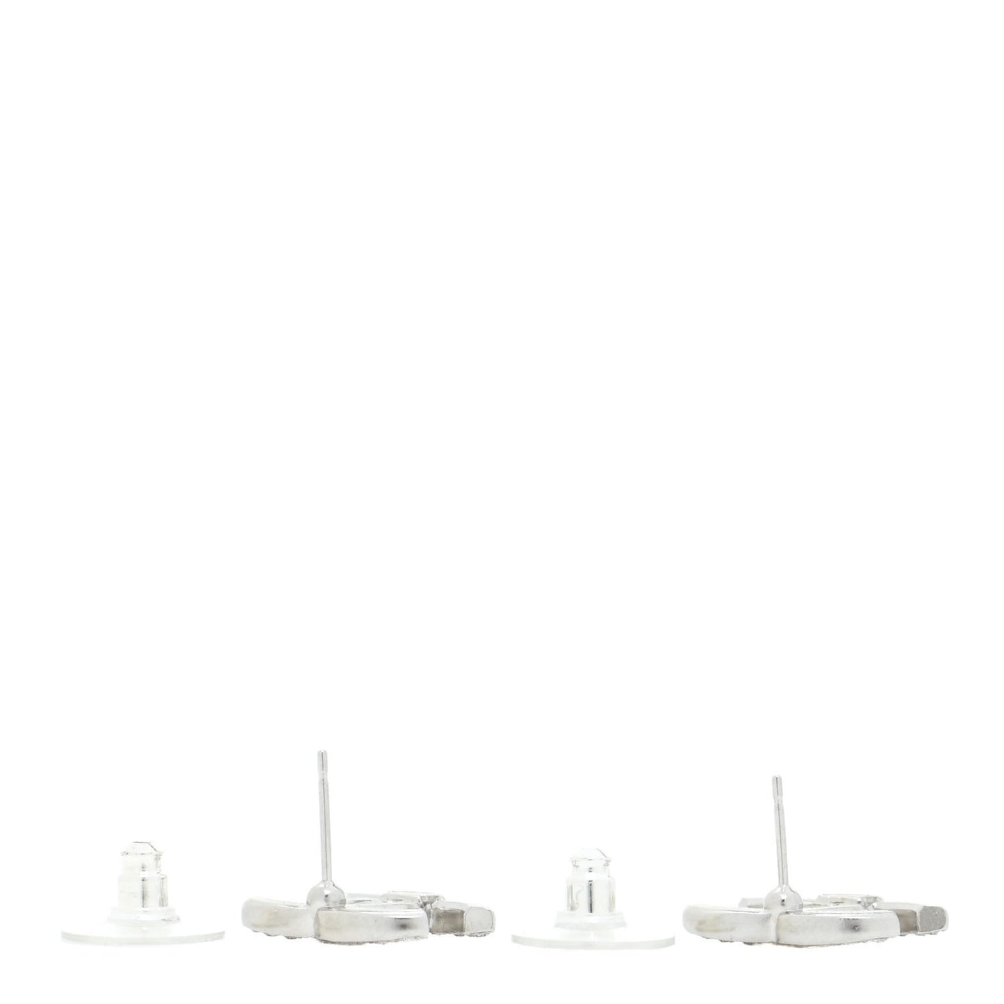 Crystal CC Earrings Silver