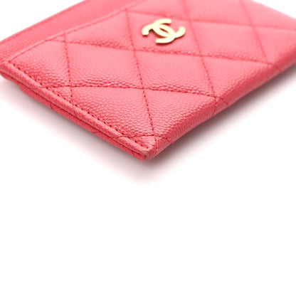 Chanel Caviar Quilted Card Holder Dark Pink 8 of 9