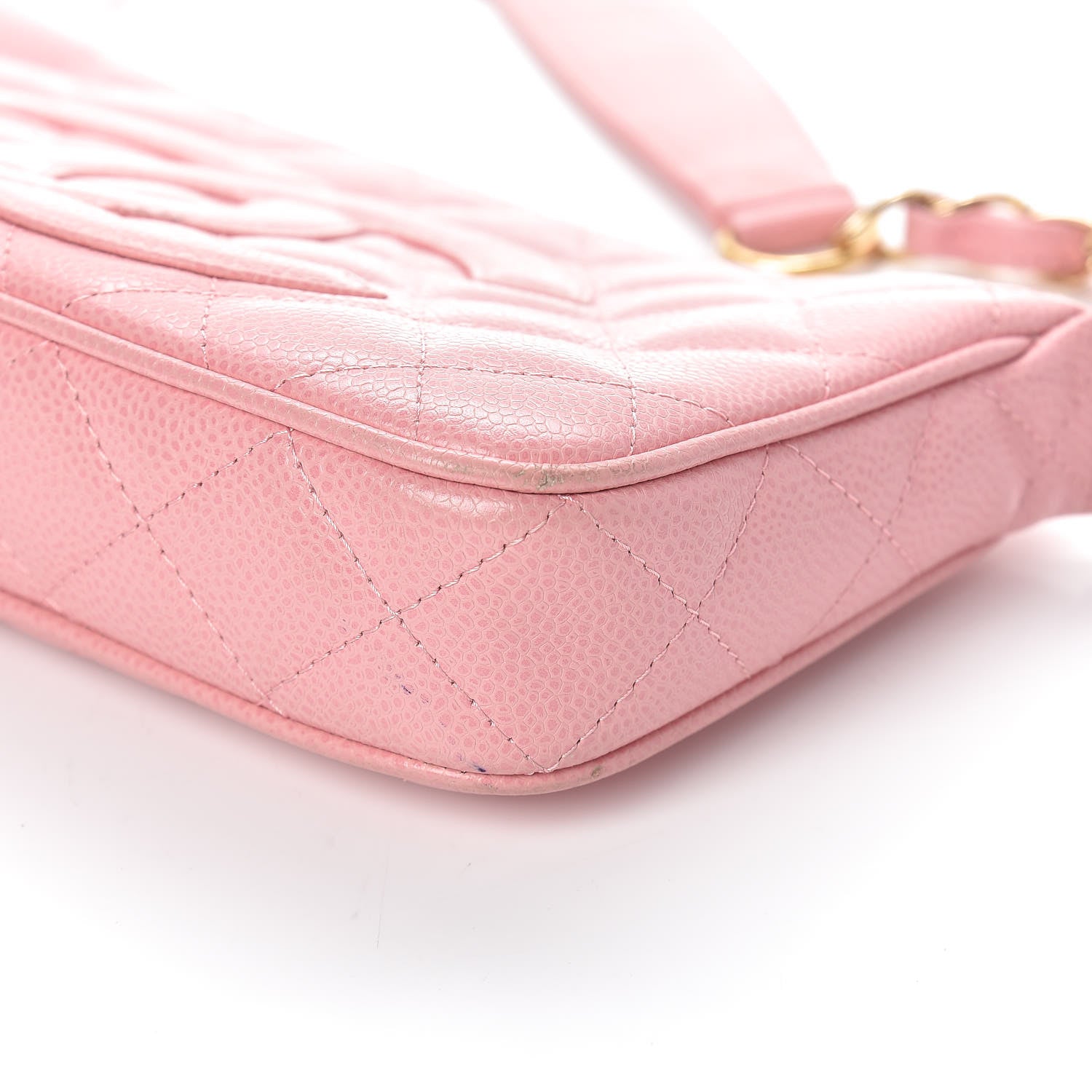Chanel Caviar Quilted Pochette Pink 9 of 12