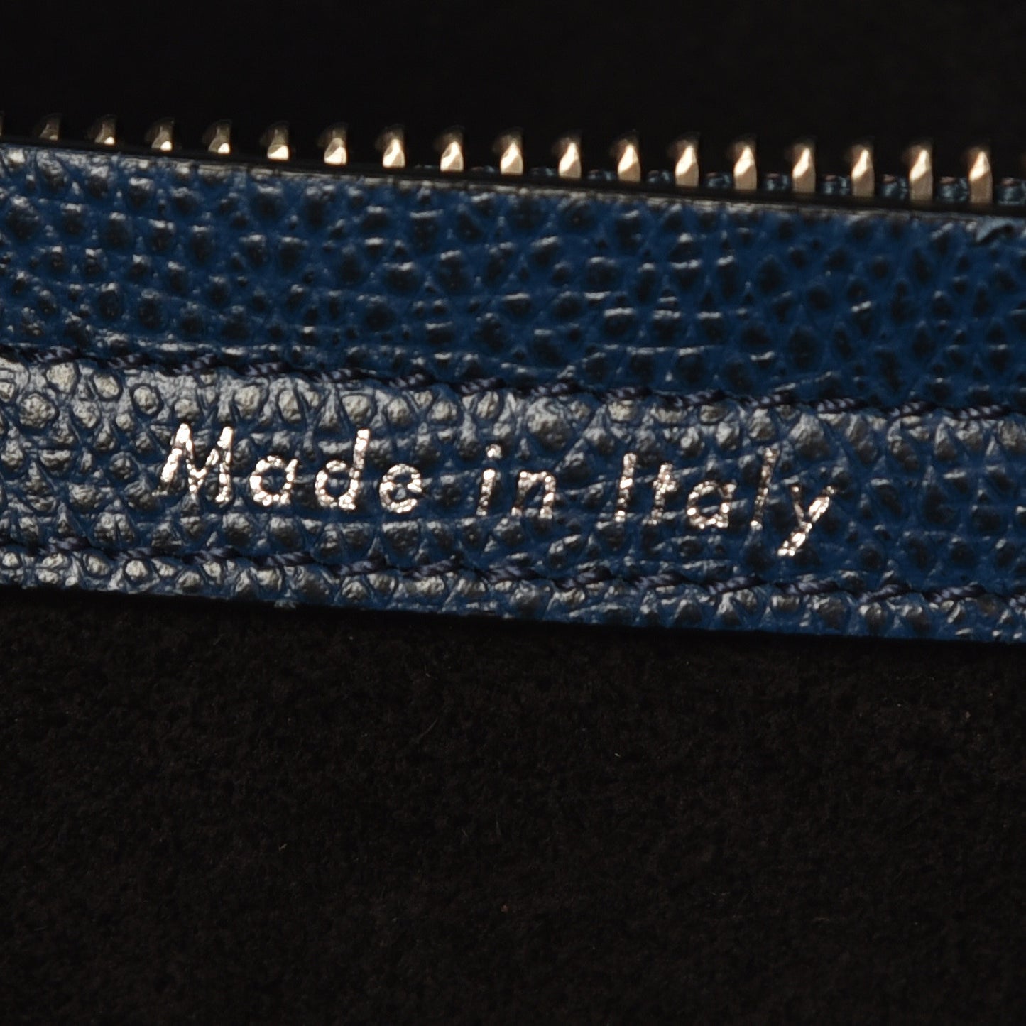 Grained Calfskin Medium Phantom Luggage Indigo