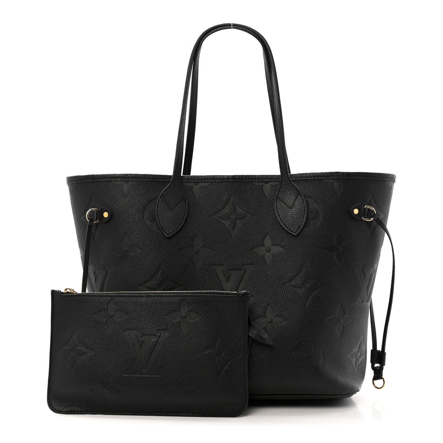 Louis Vuitton Empreinte Monogram Giant Neverfull MM Black 3 of 12