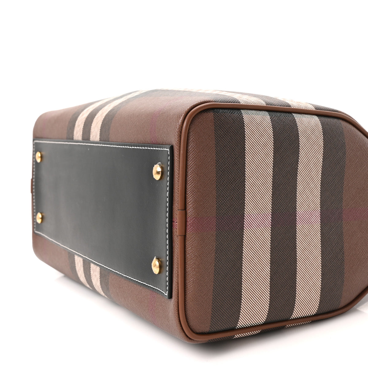 Burberry E-canvas Check Bowling Bag Dark Birch Brown 8 of 8