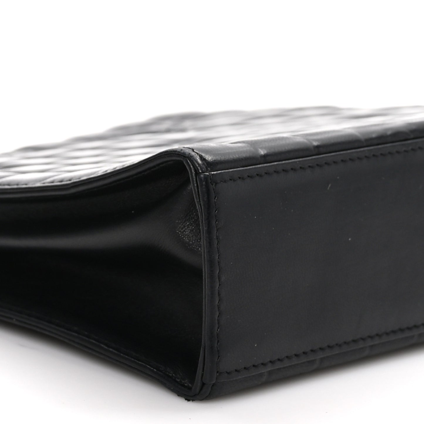 Lambskin CC Chocolate Bar Shoulder Bag Black