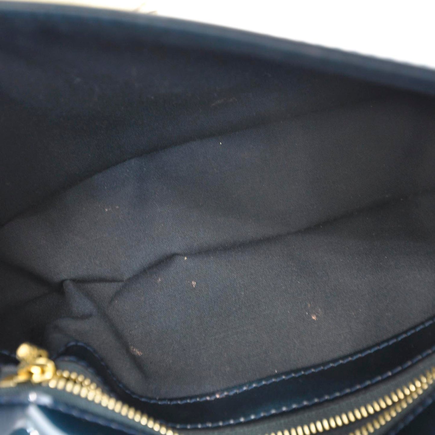 Patent Sobe Clutch Blue Nuit