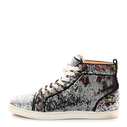Christian Louboutin Metallic Sequin Womens Bip Bip Orlato Flat Sneakers 39.5 Multicolor 1 of 8