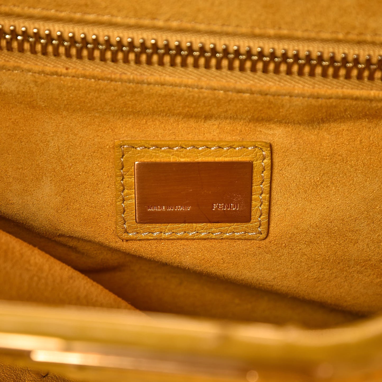Ostrich Medium Peekaboo Iconic Satchel Yellow