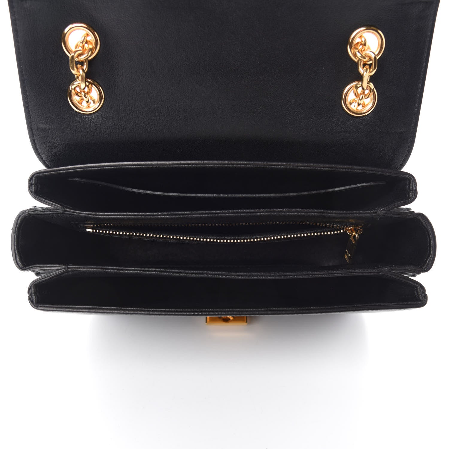 Celine Shiny Calfskin Medium C Bag Black 5 of 11