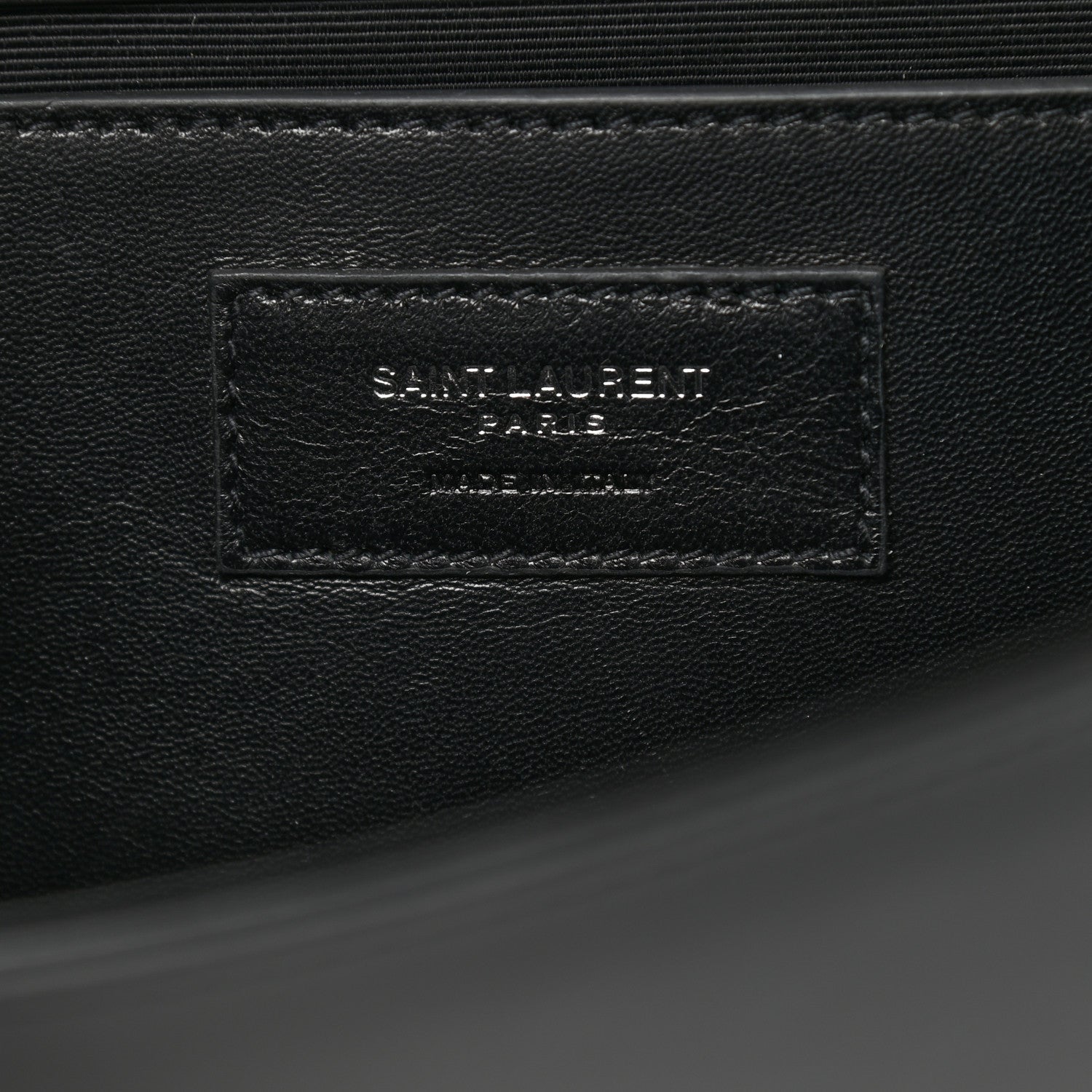 Saint Laurent Ribbed Calfskin Opium Monogram Clutch Black 5 of 8