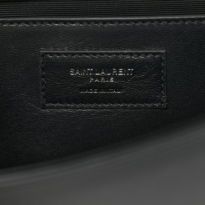 Saint Laurent Ribbed Calfskin Opium Monogram Clutch Black 5 of 8