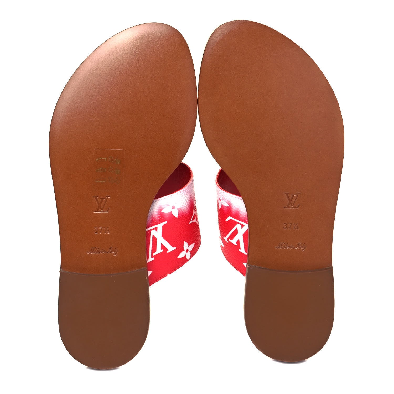 Louis Vuitton Monogram Escale Palma Sandals 37.5 Rouge 5 of 7