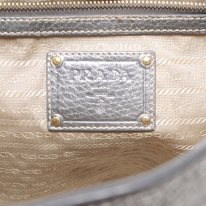 Prada Vitello Daino Shopping Tote Acciaio 6 of 7