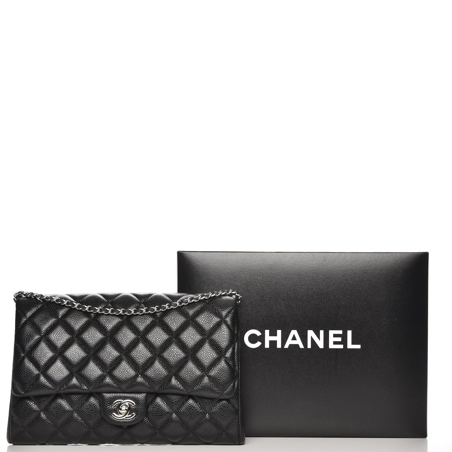 Chanel Caviar Quilted Clutch With Chain Flap Black 8 of 8