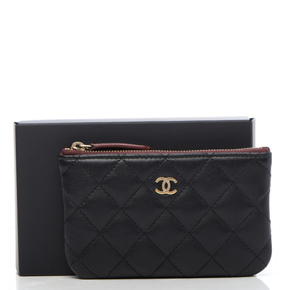 Chanel Lambskin Quilted Small Cosmetic Case Black 10 of 10
