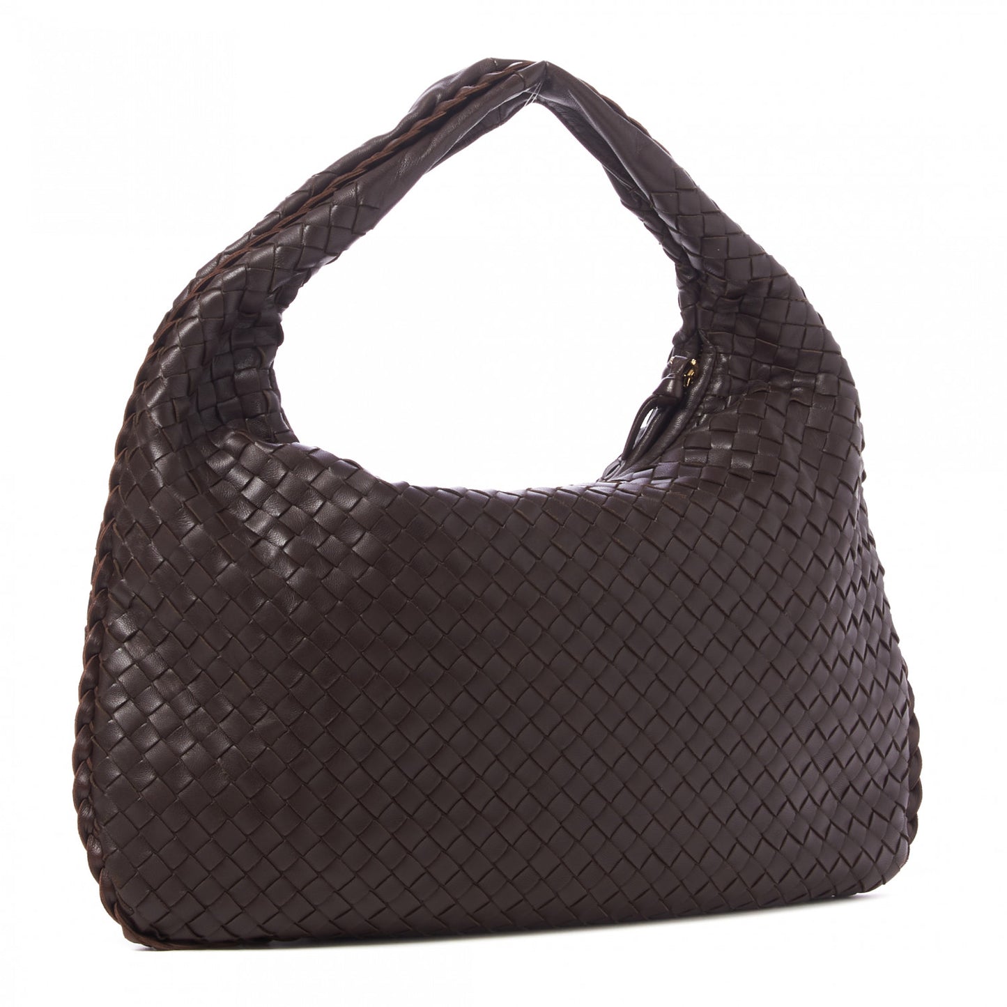 Nappa Intrecciato Medium Veneta Hobo Ebano