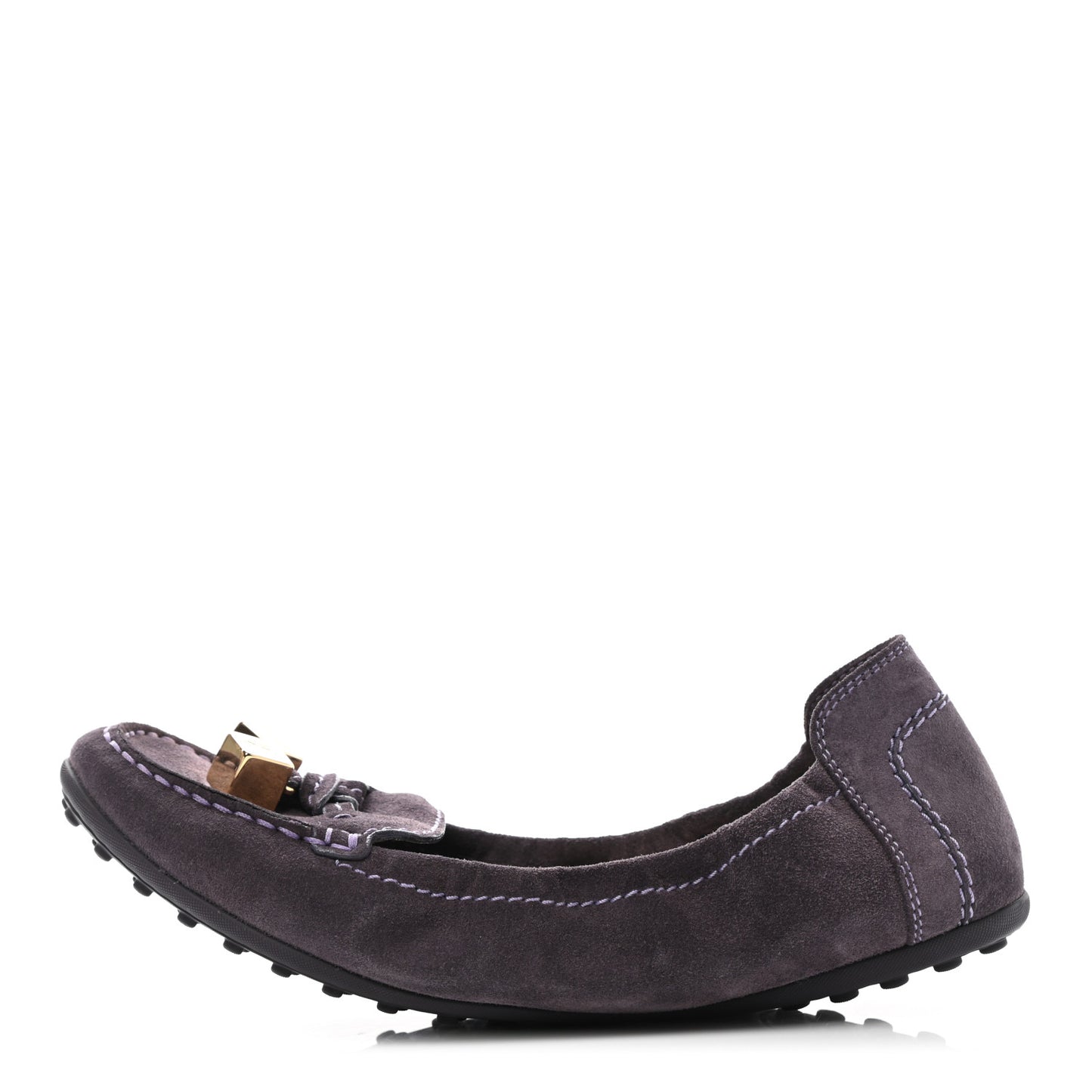 Suede Lovely Ballet Flats 37 Purple