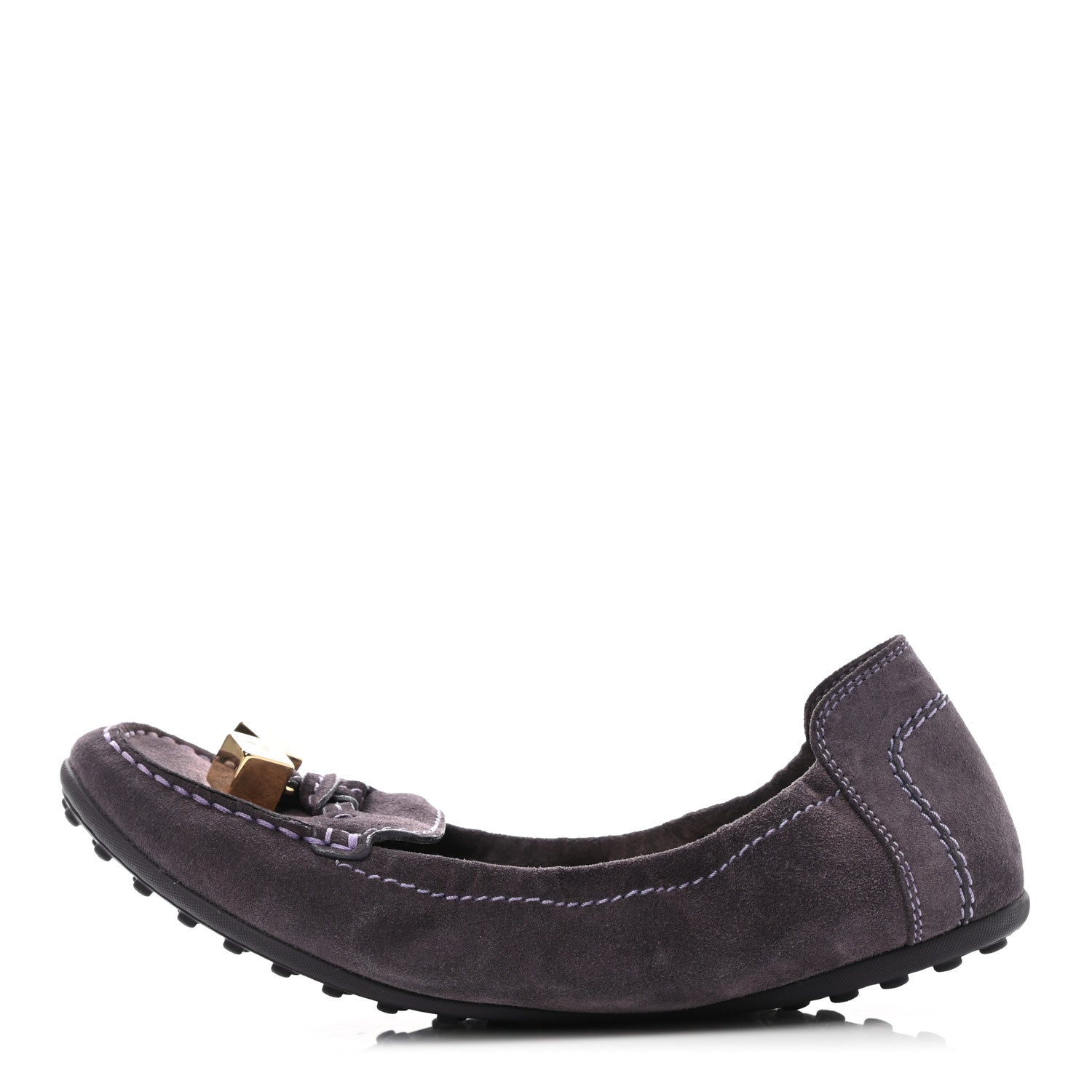 Louis Vuitton Suede Lovely Ballet Flats 37 Purple 1 of 8