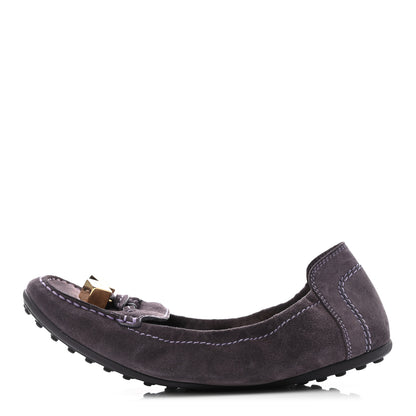 Louis Vuitton Suede Lovely Ballet Flats 37 Purple 1 of 8