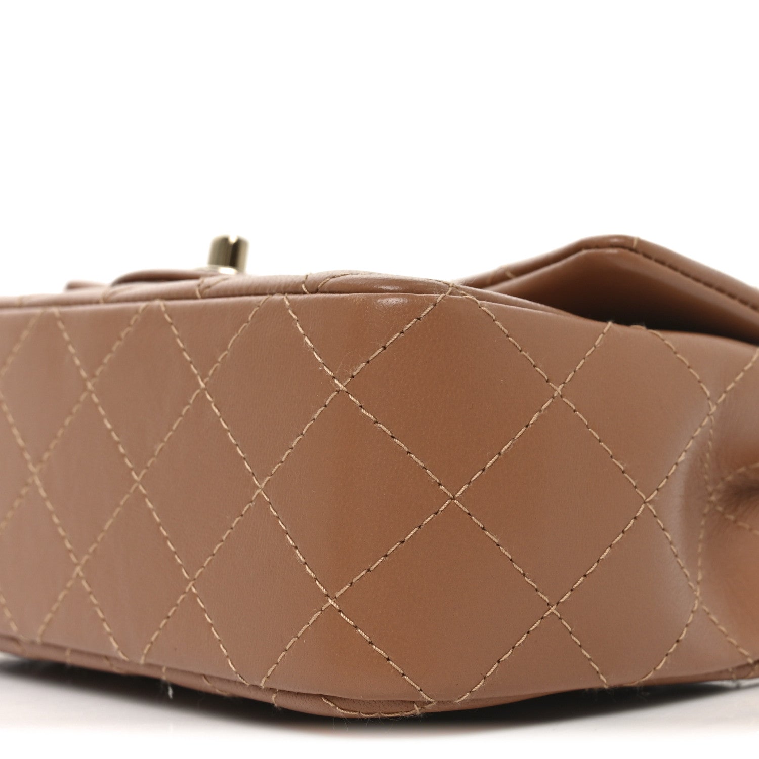 Chanel Lambskin Quilted Mini Rectangular Flap Brown 16 of 20