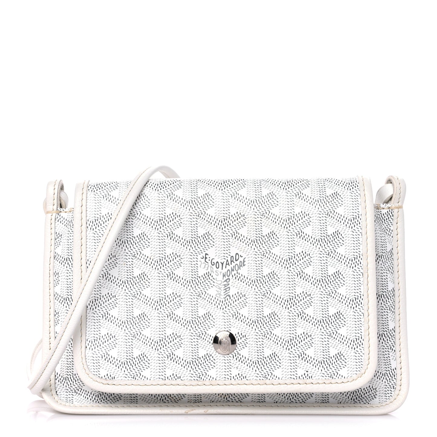 Goyardine Plumet Wallet Clutch White