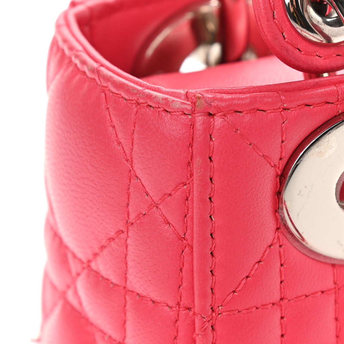 Lambskin Cannage Mini Lady Dior Pink