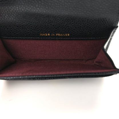 Chanel Caviar Quilted Flap Card Holder Wallet Black 5 of 9