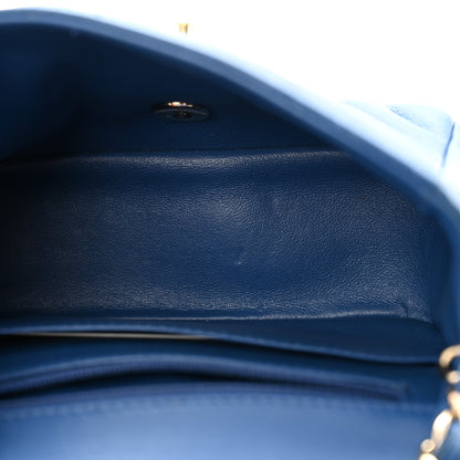 Chanel Lambskin Chevron Quilted Mini Square Flap Blue 5 of 10