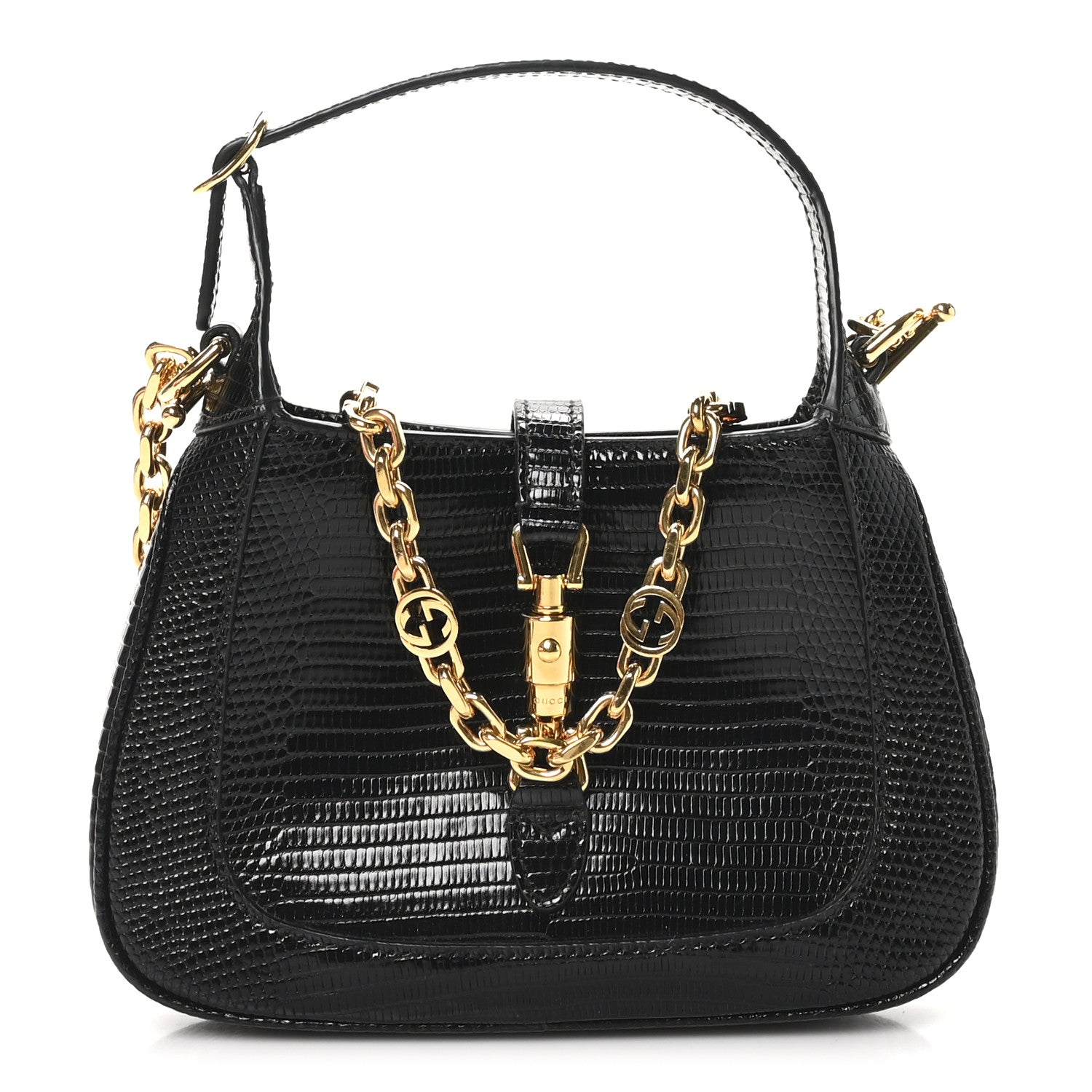 Gucci Lizard Mini Jackie 1961 Black 1 of 11